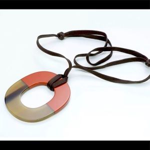 Hermès Lacquer Isthme Buffalo Horn Pendant /New